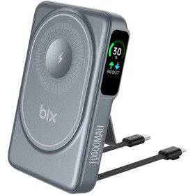 Resim Bix Tpb16 10.000 Mah Oled Ekranlı Manyetik Kablosuz Powerbank 20w Pd Hızlı Şarj Ve 15w Magsafe Gri 