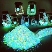 Resim Trendooze Sunshine022 4500 Adet Çok Renkli Glow İn The Dark Kum Taşları Akvaryum Süs Bahçe Dekor 