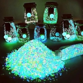 Resim Trendooze Sunshine022 4500 Adet Çok Renkli Glow İn The Dark Kum Taşları Akvaryum Süs Bahçe Dekor 