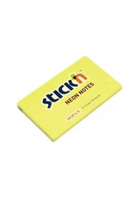 Resim Hopax Stıckn Yapışkanlı Not Kağıdı Neon Sarı 76x127 MM 100 Yp 1 