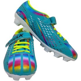 Resim Hulk 129 Cırtlı Filet Numara 33 Çocuk Futbol Krampon Turkuaz Turkuaz - Yeşil 