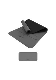 Resim Gymo Hizalamalı 6mm Tpe Yoga Matı Pilates Minderi Diz Dirsek Koruyucu Matlı Set Gri Gri 