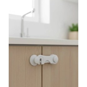 Resim Astraltech 4 Adet Bebek Güvenlik Dolap Kilidi Çift Taraflı Bantlı Kolay Montajlı Emniyet Seti 
