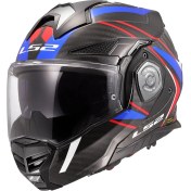 Resim Ls2 Advant x Karbon Future Iı Beyaz-Mavi Kask 