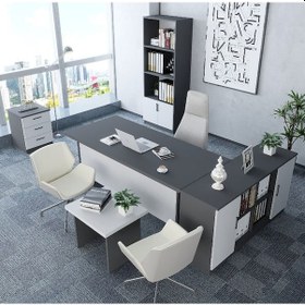 Resim Padova 5'li Ofis Takımı Model 3 Füme Beyaz 