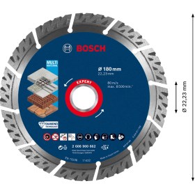 Resim Bosch Expert Multimaterial Elmas Kesme Diski 180 x 22,23 x 2,4 x 12 mm 