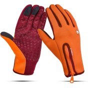 Resim Pengfushop5 Turuncu Tarzı Xl Beden Yeni Kalınlaşmak Su Geçirmez Eldivenler Sıcak Kayak Eldivenleri Unisex Dokunmatik Ekran Kış Termal Bisiklet Kayak Açık Motosiklet Eldivenleri Tam Parmak (Yurt Dışından) 