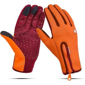 Resim Pengfushop5 Turuncu Tarzı Xl Beden Yeni Kalınlaşmak Su Geçirmez Eldivenler Sıcak Kayak Eldivenleri Unisex Dokunmatik Ekran Kış Termal Bisiklet Kayak Açık Motosiklet Eldivenleri Tam Parmak (Yurt Dışından) 