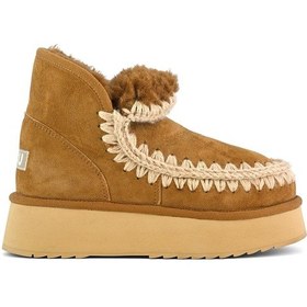 Resim Bot Kar Kadın Mu.fw681000a Cog Mou Mini Eskimo Platform Boot Cognac Beyaz 