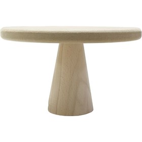 Resim Kerem Sertaç Şekür Naturel Ahşap Pasta Kek Standı , Ahşap Ayaklı Kek Standı,Sunumluk, Peynir Tabağı (23 cm Çap) 