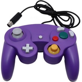 Resim Springsun Ngc Ve Wii Uyumlu Oyun Kolu - Mor Renk, 1.5m Kablolu, Çift Mod Titreşim, 8 Hareket Tuşu, İyileştirilmiş Düzen 