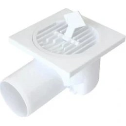 Resim Pls Yer Süzgeci Banyo Gider Süzgeci 70mm Yandan Çıkışlı 15x15 