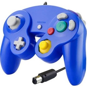 Resim Blue-gamepad Nintendo Gamecube İçin Kablolu Denetleyici Ngc Video Oyunu Denetleyicisi Wii Konsolu İçin Klasik El Joystick Kontrolü 