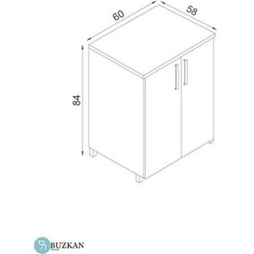 Resim Buzkan Mobilya Buzkan %100 Mdf Pratico Solo Ocak Modülü 