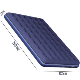 Resim Çift Kişilik Şişme Yatak - 2 Yastık Ve El Pompası Hediyeli 203cmx152cmx22cm Kamp & Ev Kullanımı 