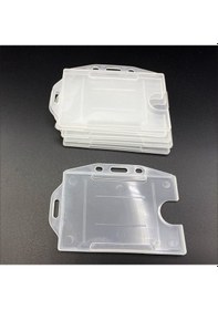 Resim Personel Yaka Kartı Kabı 100 Adet Plastik koruyucu Kart Kılıfı 