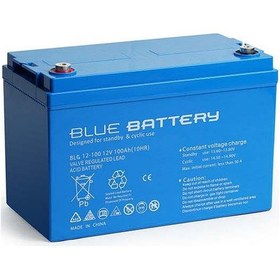 Resim Blue Battery 12 Volt 100 Amper Jel Akü Derin Döngü Blg12-100 Deep 