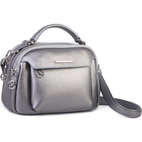 Resim Nas Bag Kadın Çok Gözlü Mini El Ve Çapraz Çanta Gri Victoria Kum 