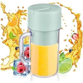 Resim Usb Şarjlı Taşınabilir Meyve Blenderi, 340ml Kapasite, El Tutucu, Ip67 Su Geçirmez, 1200mah Batarya, Yeşil - Yeşil 