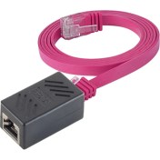 Resim IRENIS CAT6 Uzatma Seti, Yassı Ethernet Kablo ve Ekleyici, Fuşya, 5 metre 