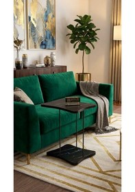 Resim Reyo Tekerlekli Yan Sehpa Bendir Beyaz 