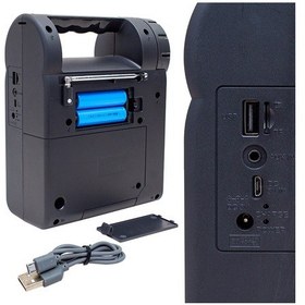 Resim Magicvoice Fp-26 Usb Sd Radyo Fm Bluetooth Destekli Fenerli Taşınabilir Hoparlör Radyolu Işıldak Şarjlı El Feneri 