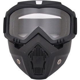 Resim Cbtx Global Çıkarılabilir Yol Sürme Açık Hava Rüzgar Geçirmez Motosiklet Gözlüğü Maskesi Şeffaf 