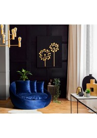 Resim Most Twist Döner Berjer Ağaç İskelet Silinebilir Lacivert Kadife Lacivert 