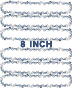 Resim BÖHRER Akülü Budama Testeresi 8 inç 20 cm × 6 Adet Zincir , Armut Batarya Hariç Tüm Modellere Uyum Sağlar 