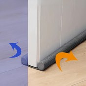 Resim 1 adet Ses Yalıtımlı, Rüzgar Geçirmez & Toz Dirençli Kapı Contası Metal Kaplama - Ev Dekorasyonu için Kumaş Malzeme 