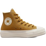 Resim Converse Chuck Taylor All Star Lift Platform Workwear Textiles Kadın Platformlu Günlük Ayakkabı A04363C Sarı 