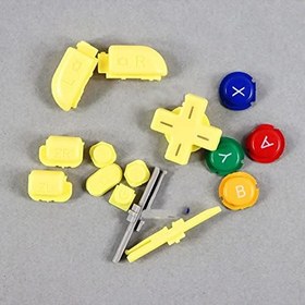 Resim Yeni 3DS XL Tam Düğme 15 Parça Sarı Yedek, Nintendo New3DS XL/LL New3DSXL Konsol için, Renkli ABXY D-Pad L R ZR ZL Power Home Select Start Volume 3D Button Complete Set 