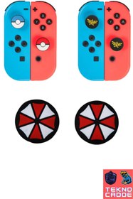 Resim beboncool Nintendo Switch/Switch OLED/Switch Lite Analog Koruyucu Silikon Pad 