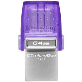 Resim Kingston Dtduo3cg3 64gb Datatraveler Microduo 3c 200mb S Dual Usb A Usb C Flash Bellek 