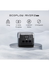 Resim EcoFlow - RIVER 2 Pro Taşınabilir Güç Kaynağı - 768Wh Kapasite, 3x800W (X-Boost 1600W) Çıkış 