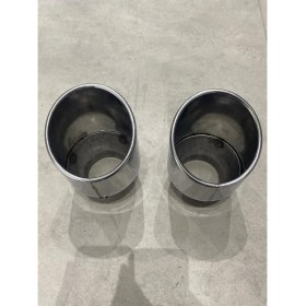 Resim HYM Tuning Tek Çıkışlı 1 Adet 110MM Egzoz Ucu Eğik Ağız Silindirik Paslanmaz 