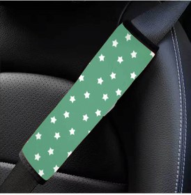 Resim RevuBaby Araba Emniyet Kemeri Yumuşatıcı Araba Kemer Yastığı Otomobil Kemer Minderi 25 cm yeşil yıldız 