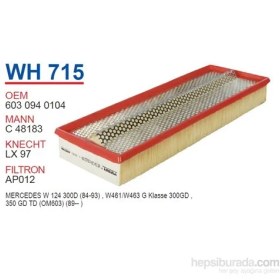 Resim Wunder MERCEDES 124 KASA 300 D - 350 TD Hava Filtresi OEM NO:6030940104 
