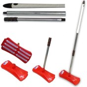 Resim abnturk Zambak Plastik Zambak 3 Kademe 110 cm Saplı Portatif 6 Fırçalı Gırgır Zmbk-Gırgır-Krmzı 