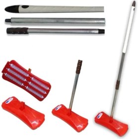 Resim abnturk Zambak Plastik Zambak 3 Kademe 110 cm Saplı Portatif 6 Fırçalı Gırgır Zmbk-Gırgır-Krmzı 