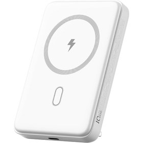Resim Wiwu Wi-P043 LED Işık Göstergeli Standlı Taşınabilir M-safe Wireless Powerbank 10.000mAh 15W - Siyah 