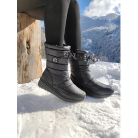 Resim Çiğdem Kundura Kar Botu Unisex - Kar 11 - Siyah-Gritaban 