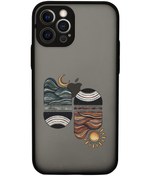 Resim mooodcase Iphone 12 Uyumlu Kamera Lens Korumalı Sunset Wave Desenli Lüx Telefon Kılıfı 