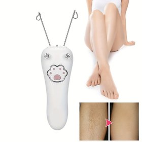 Resim USB Şarjlı Yüz Tüyü Temizleyici, Kadınlar için Dişli Tüy Alma Epilatörü, Elektrikli Yüz İpliği Tüy Alma, Yüzdeki İnce Tüyler İçin Dişli Yüz Epilatörü, Çene, Üst Dudak, Bacaklar, Kollar 