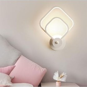 Resim Lambadar Iç Içe Kare Plafonyer Led Beyaz Işık Ultra Power Led Avize Salon Hol Yatak Odası Ledli Aplik Avize Karebeyaz Tek Ebat 0022-Icice-Kare-Plfnyr-Aplik-Wht 