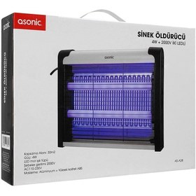 Resim Asonic AS-A28 4Watt + 2000 Volt İki Ledli Sinek Kovucu 