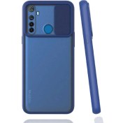 Resim Canpay Realme 5i Uyumlu Kılıf Kayar Sürgülü Lens Koruma Sliding Lens Protective Case 