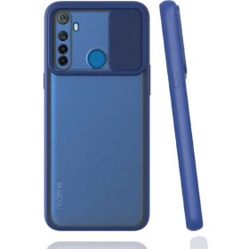 Resim Canpay Realme 5i Uyumlu Kılıf Kayar Sürgülü Lens Koruma Sliding Lens Protective Case 