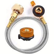 Resim Outdoor Gaz Ocağı Kartuşu Uzun Düz Silindir Vana Dönüştürücü Adaptör Bağlantı Borusu 
