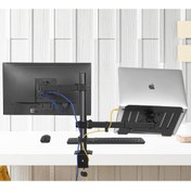 Resim Ergoflex Ef74 Steel Design 2-8 Kg Çift Kol Asansörlü 13"-30" Monitör&10-17" Laptop Standı 
